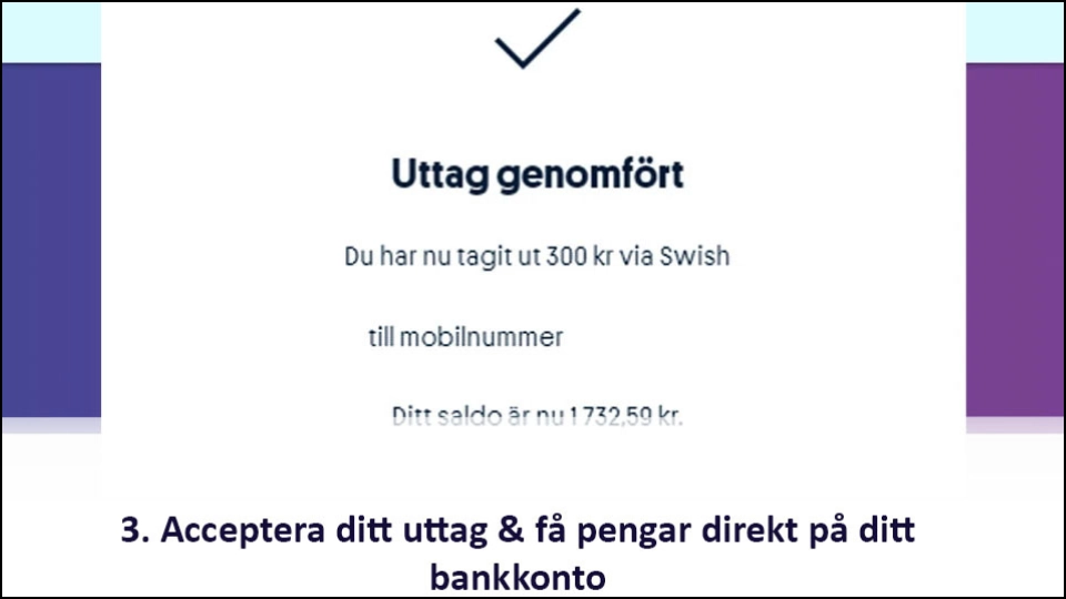 Swish acceptera betalning BankID mobil.