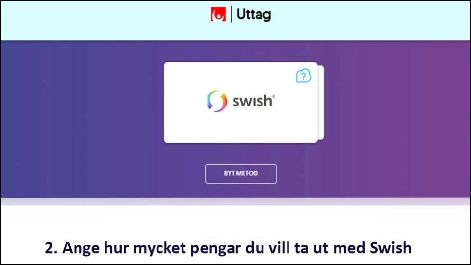 Swish ta ut pengar bettingsida