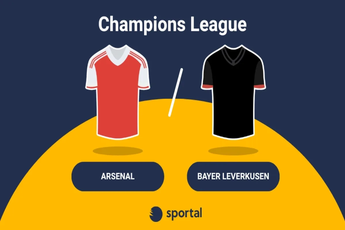 Grafik inför Arsenal mot Bayer Leverkusen i Champions League från Sportal.