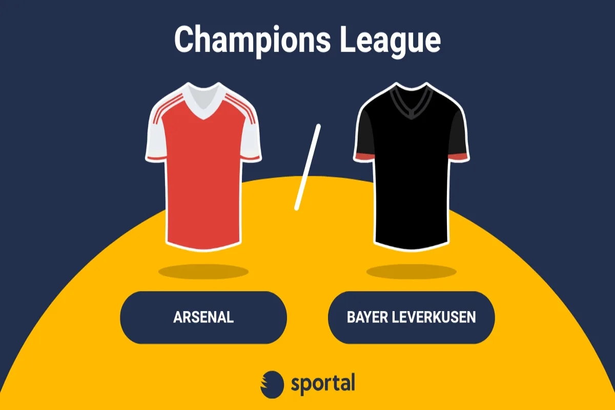Grafik inför Arsenal mot Bayer Leverkusen i Champions League från Sportal.