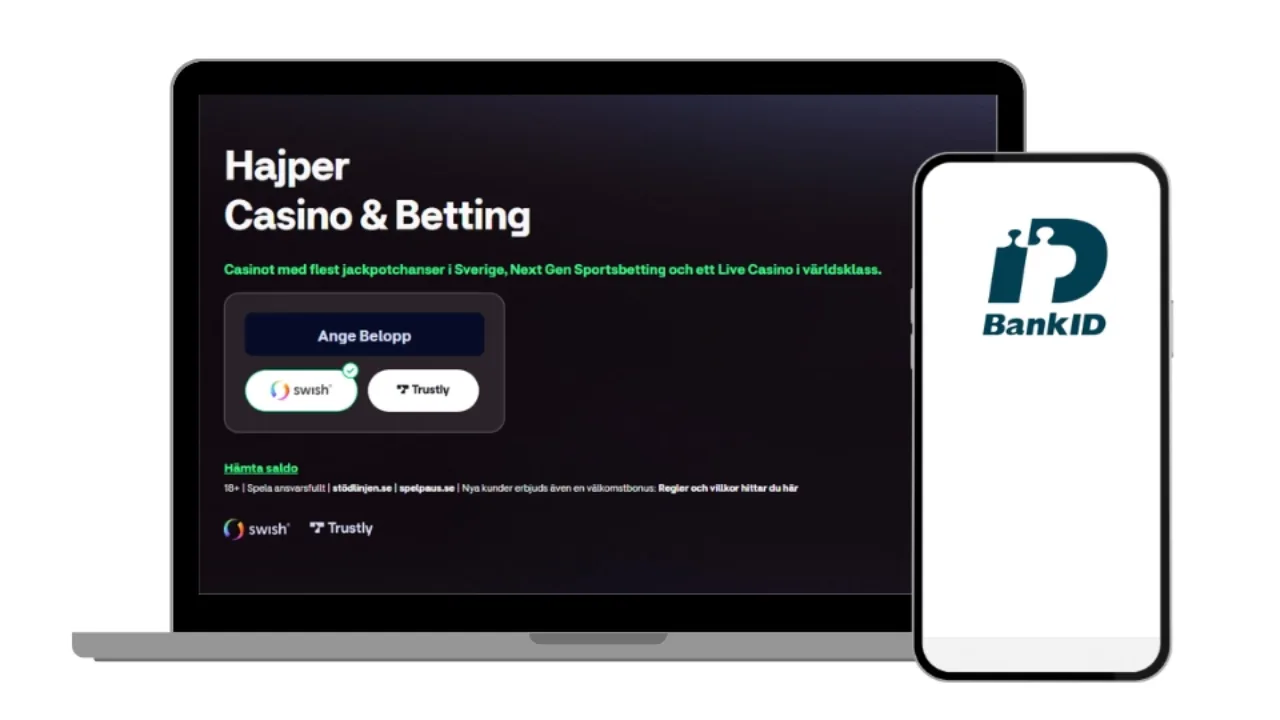 Hajper casino logga in BankID