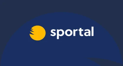 Logotyp för Sportal.se mot mörkblå bakgrund.