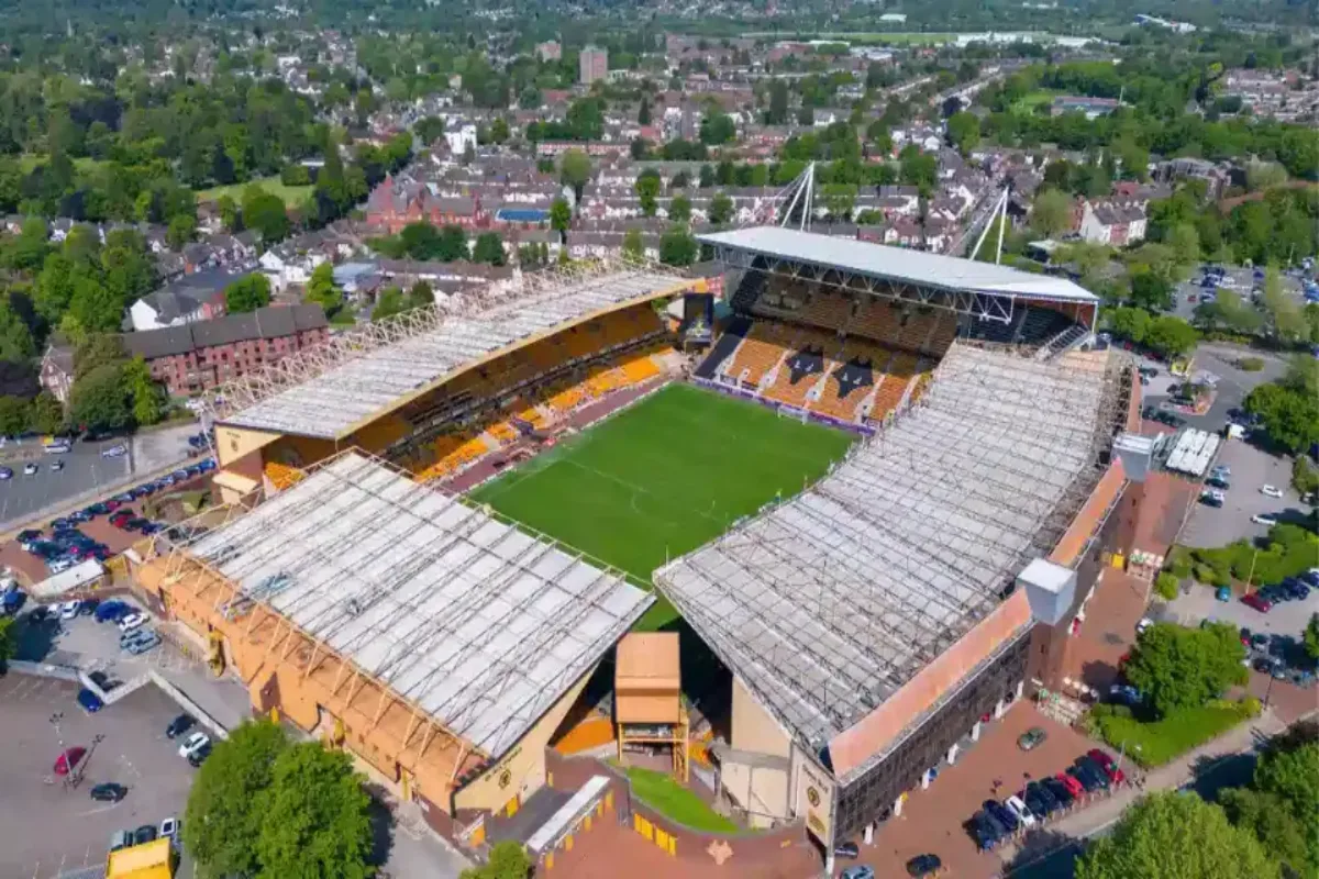 Molineux Stadium, hemmaarena för Wolverhampton Wanderers FC.