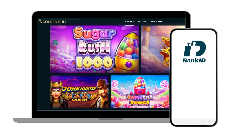 Golden Bull casino registrering och login med BankID