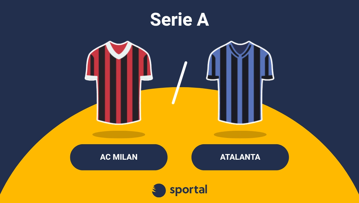 AC Milan mot Atalanta matchtröjor.