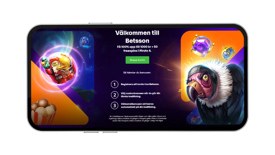 Betsson Casino bonus