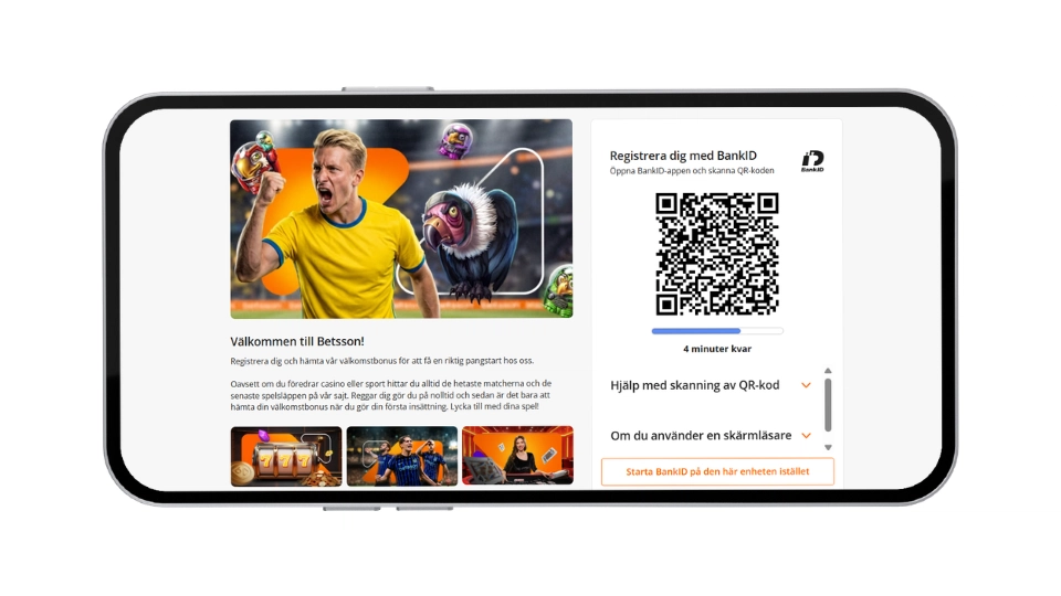 Betsson Casino BankID registrering