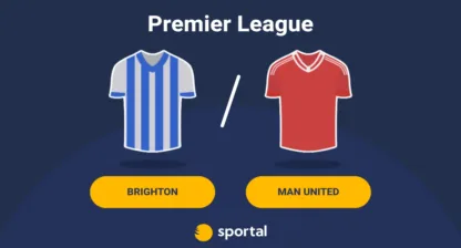 Grafik för live stream av Brighton mot Man United.