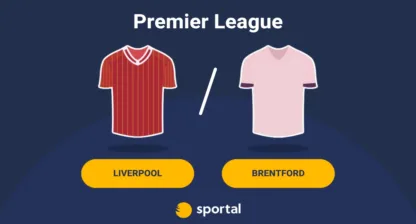 Grafik för live stream av Liverpool mot Brentford.
