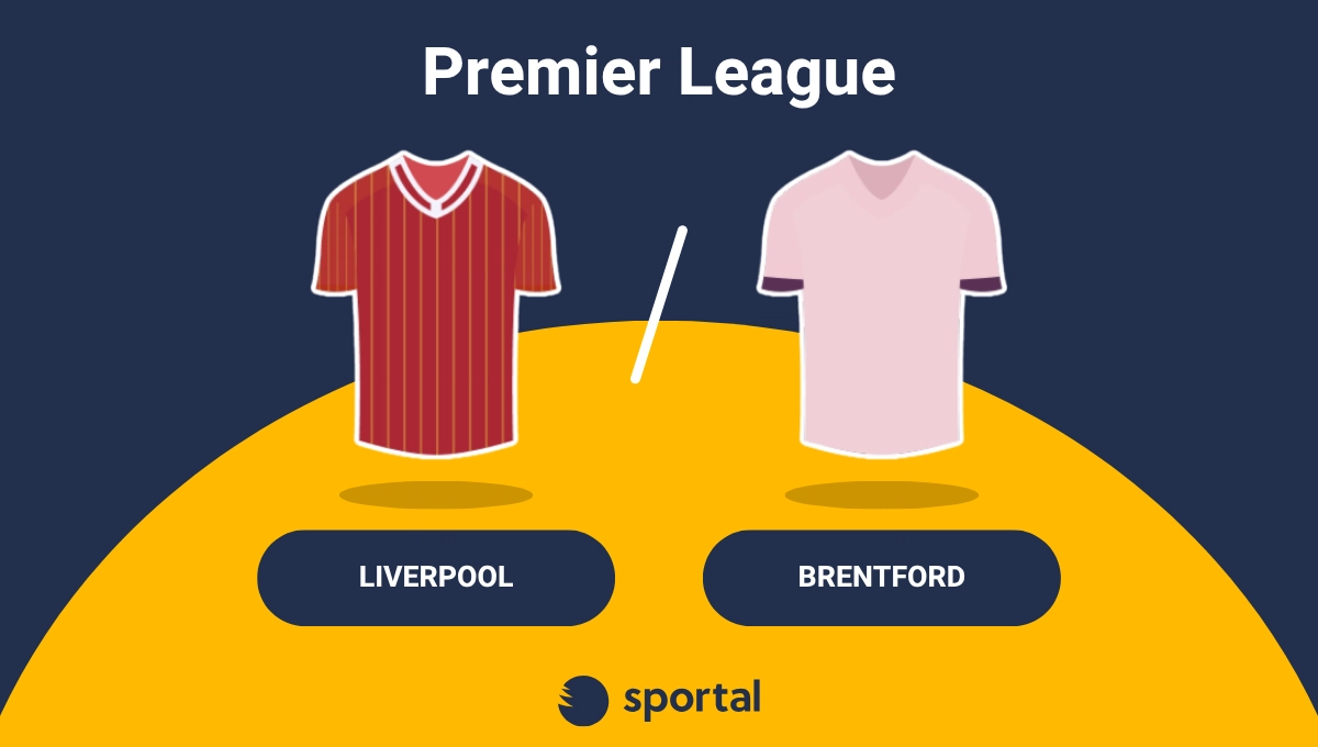 Liverpool och Brentford matchtröjor.