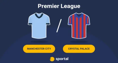Grafik för live stream av Manchester City mot Crystal Palace.
