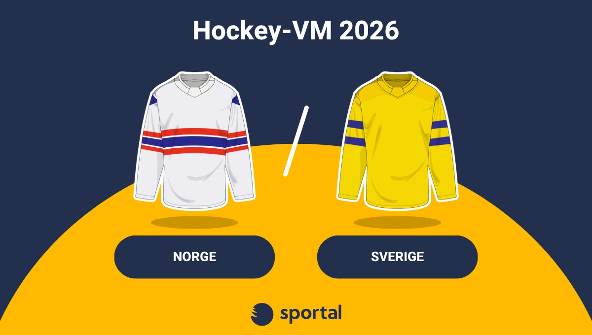 Norge mot Sverige hockey VM matchtröjor.
