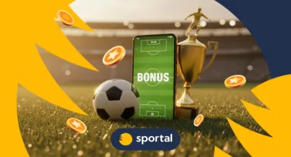 En fotboll, en guldpokal och en mobil med texten 