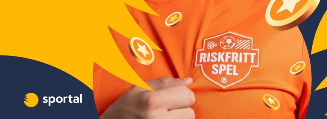 Riskfritt spel på en orange matchtröja.