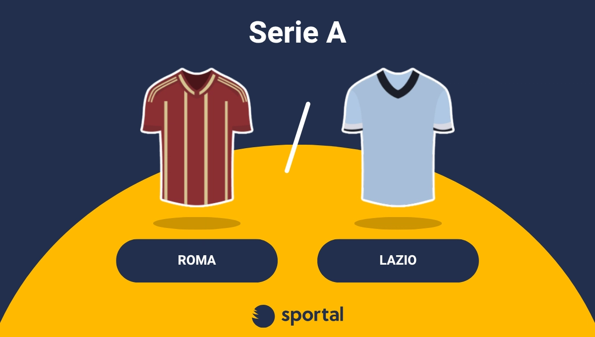 Roma och Lazio matchtröjor.