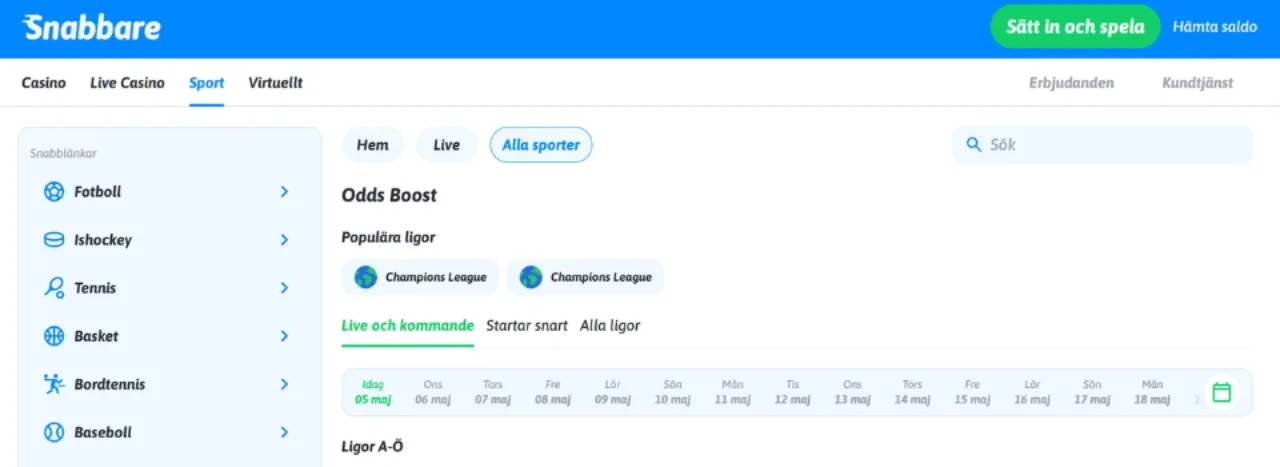 Snabbare oddsboost