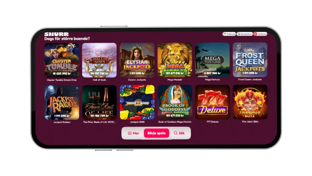 Spelautomater hos Snurr Casino.