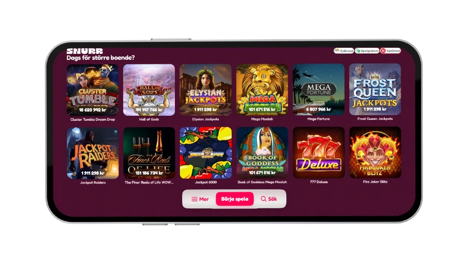 Spelautomater hos Snurr Casino.