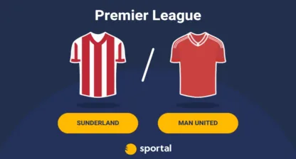 Grafik för live stream av Sunderland mot Manchester United.