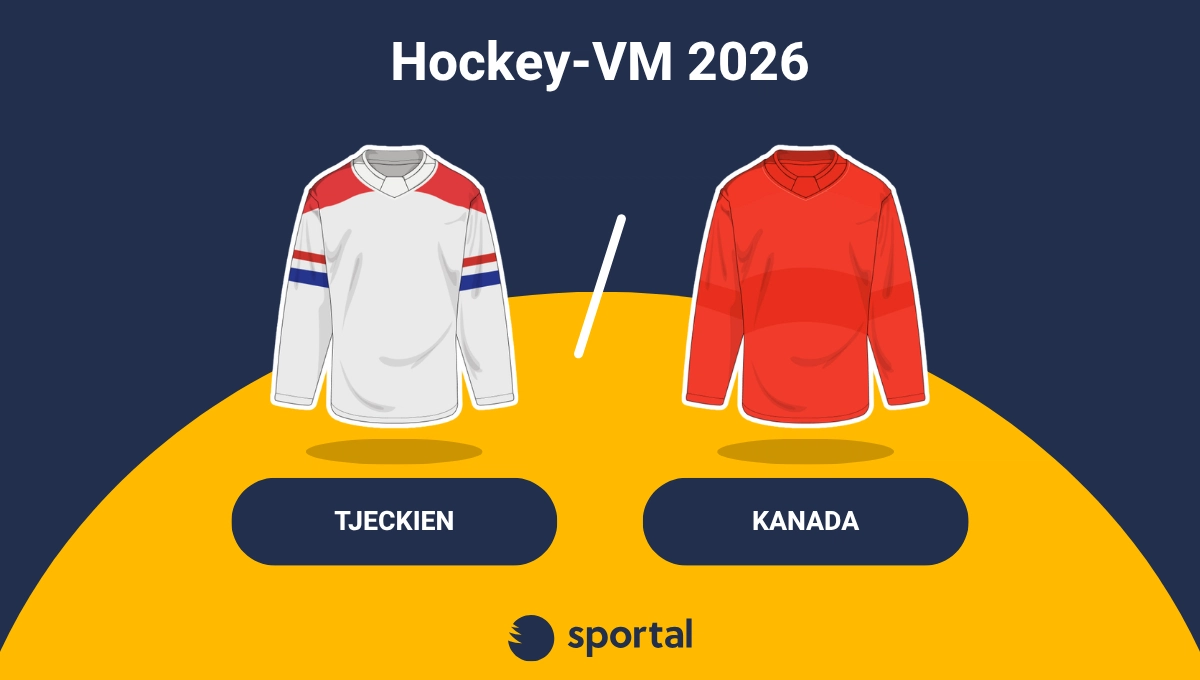 Tjeckien mot Kanada hockey VM matchtröjor.