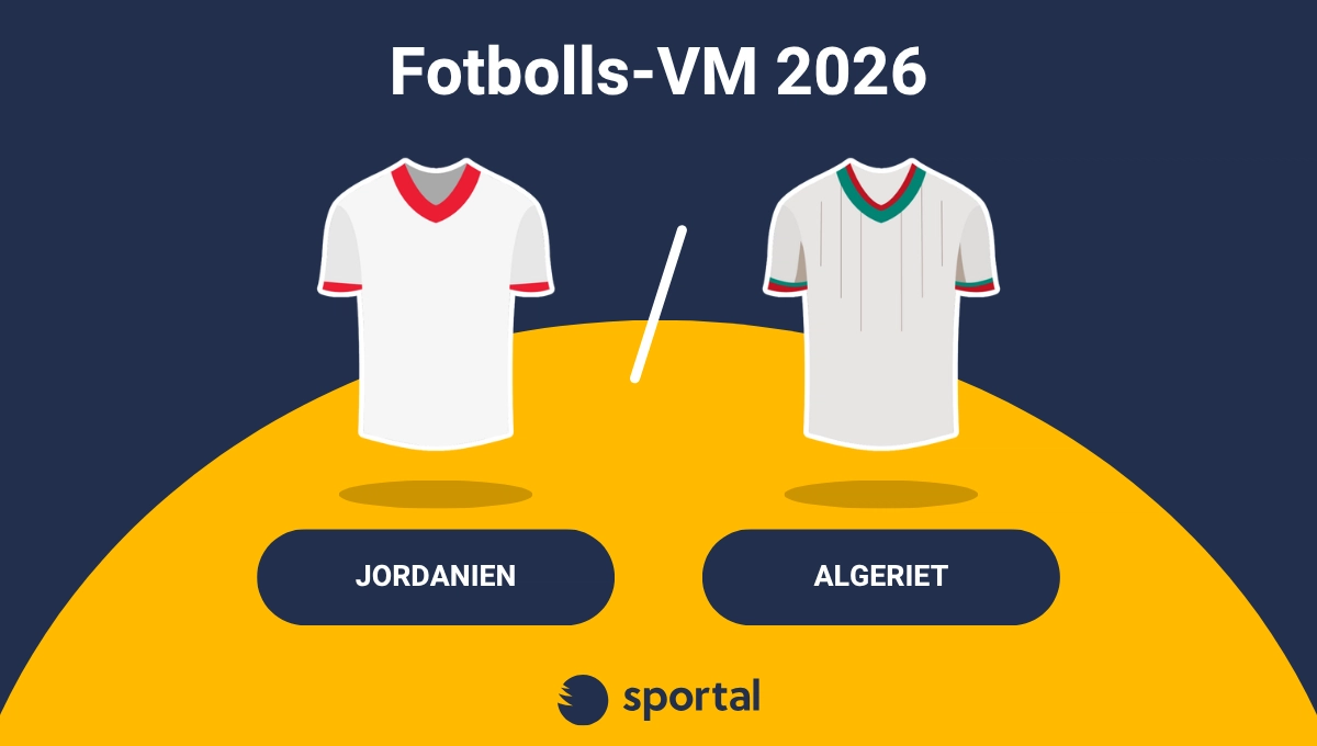 Jordanien - Algeriet matchtröja fotbolls-VM.