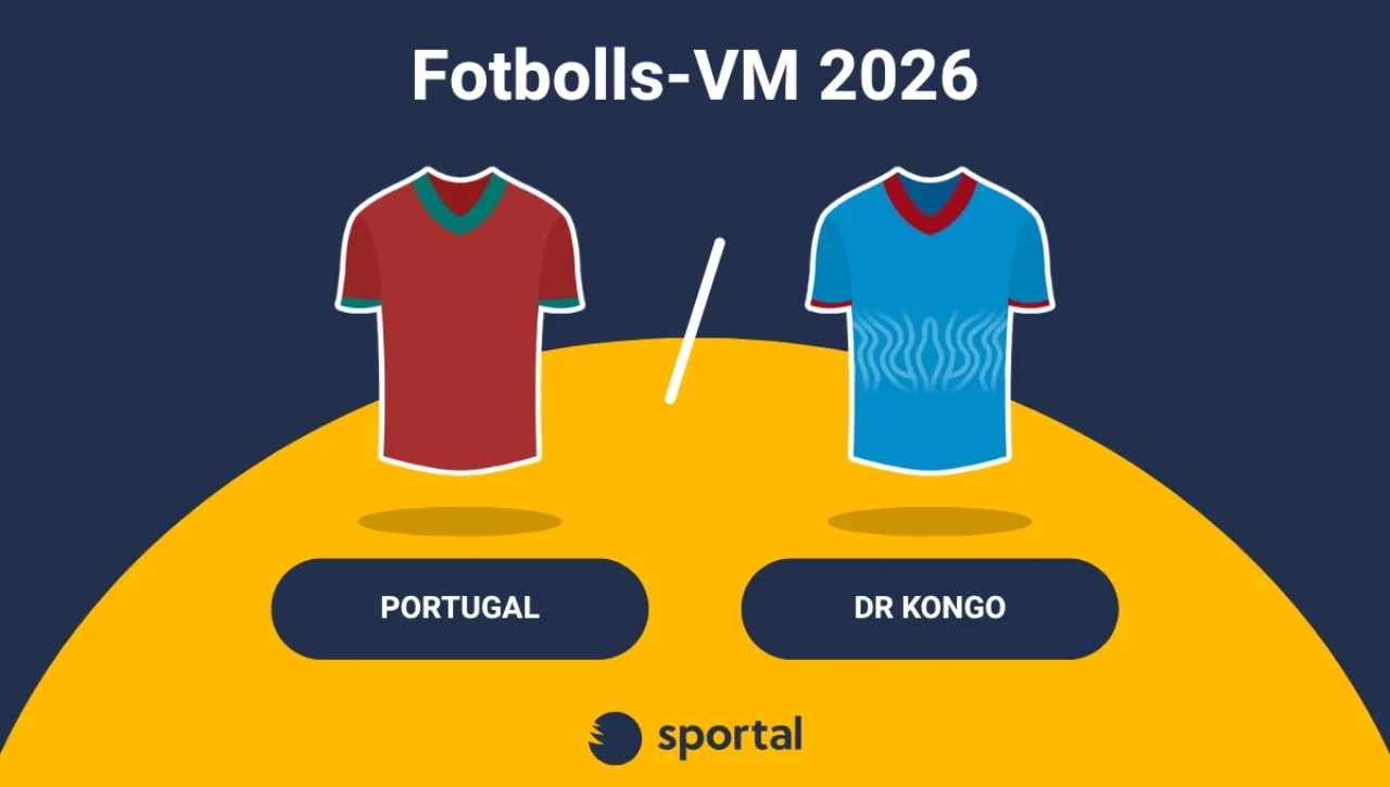 Portugal - DR Kongo matchtröja fotbolls-VM.