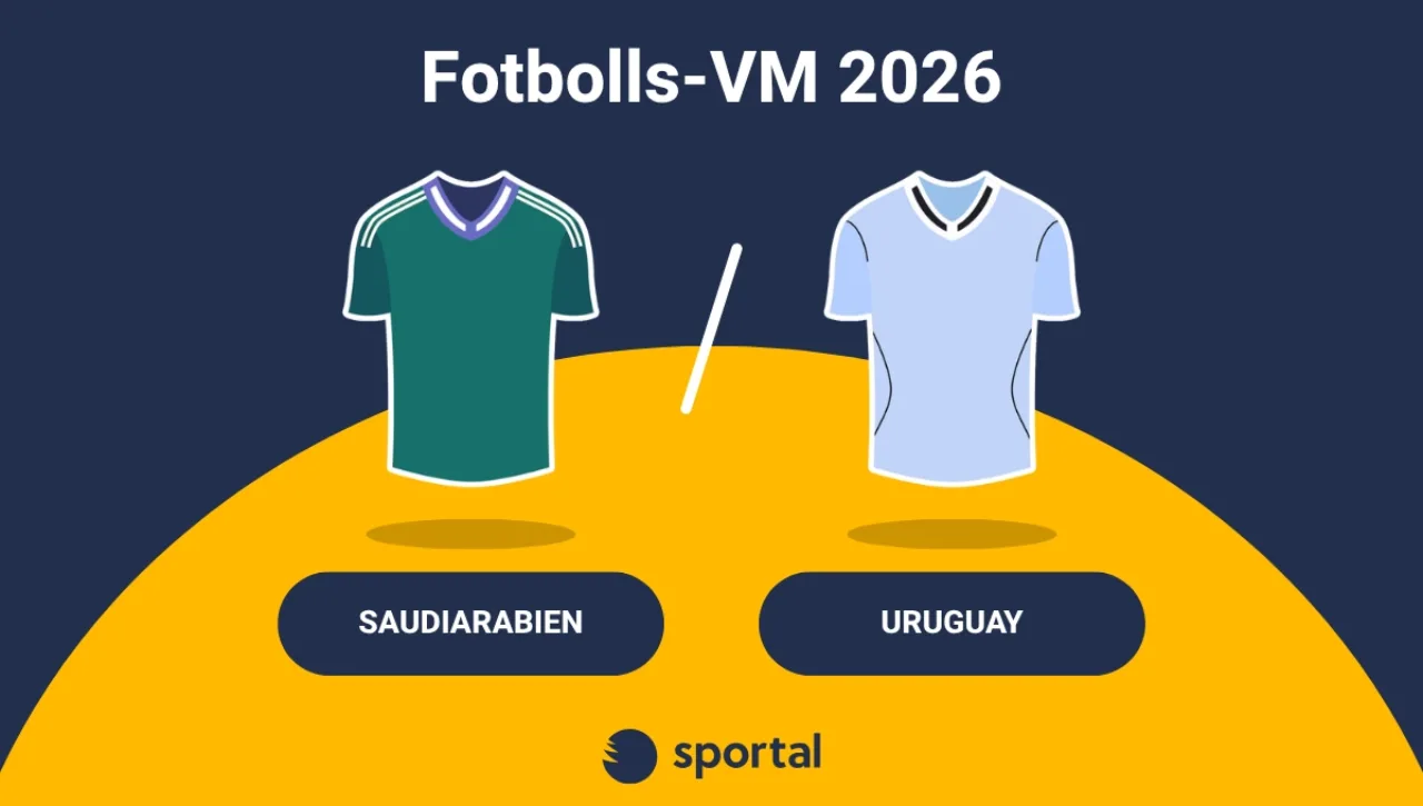 Saudiarabien - Uruguaymatchtröja fotbolls-VM.