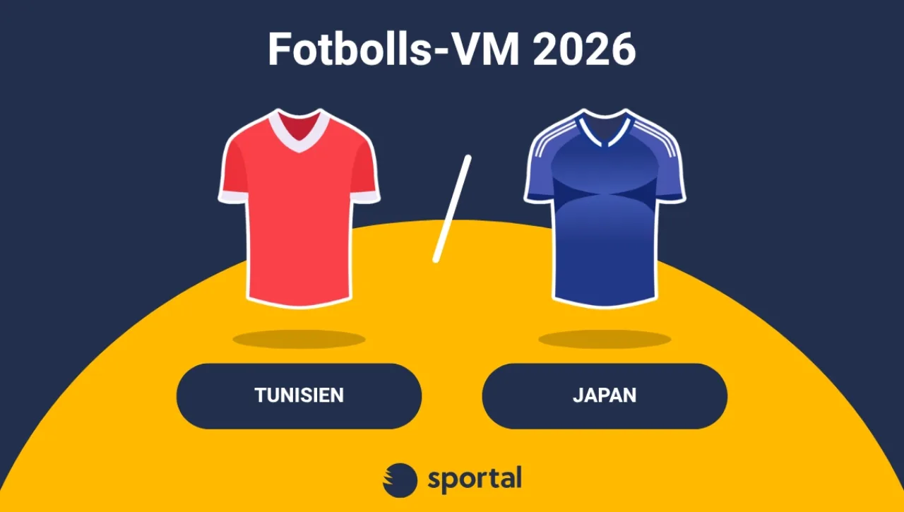 Tunisien - Japan matchtröja fotbolls-VM.