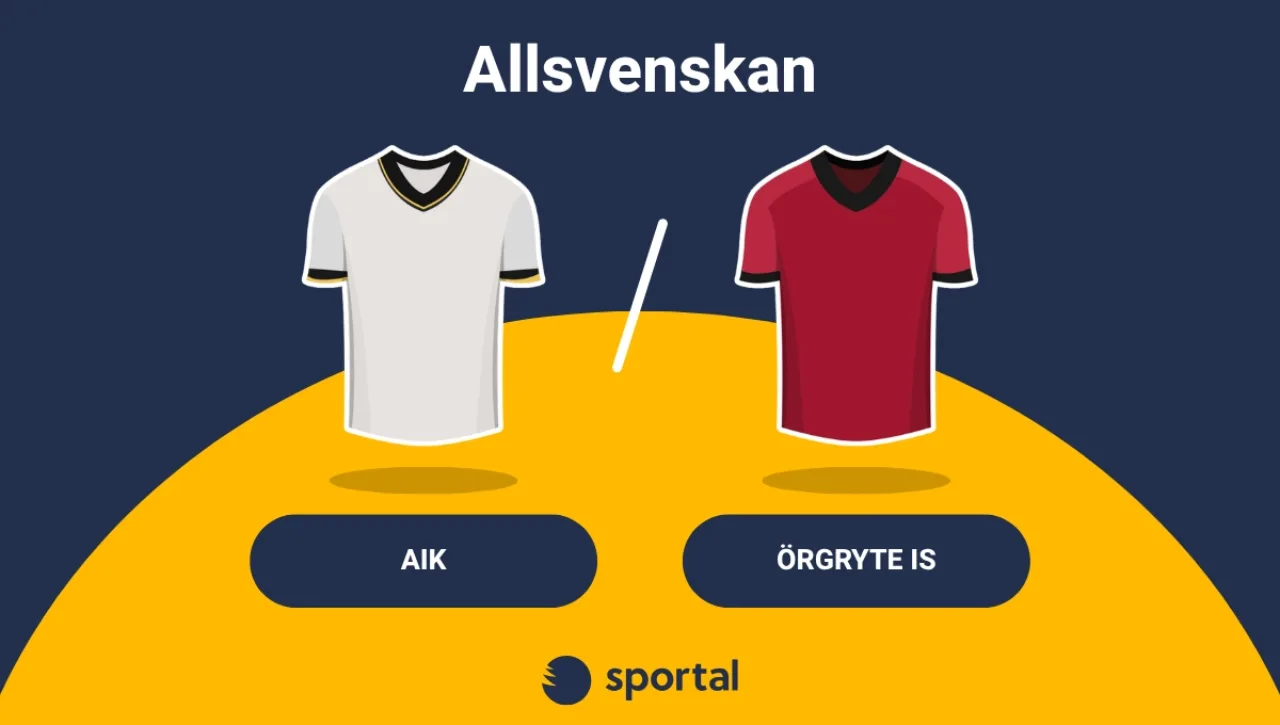 AIK - Örgryte IS Allsvenskan matchtröjor.