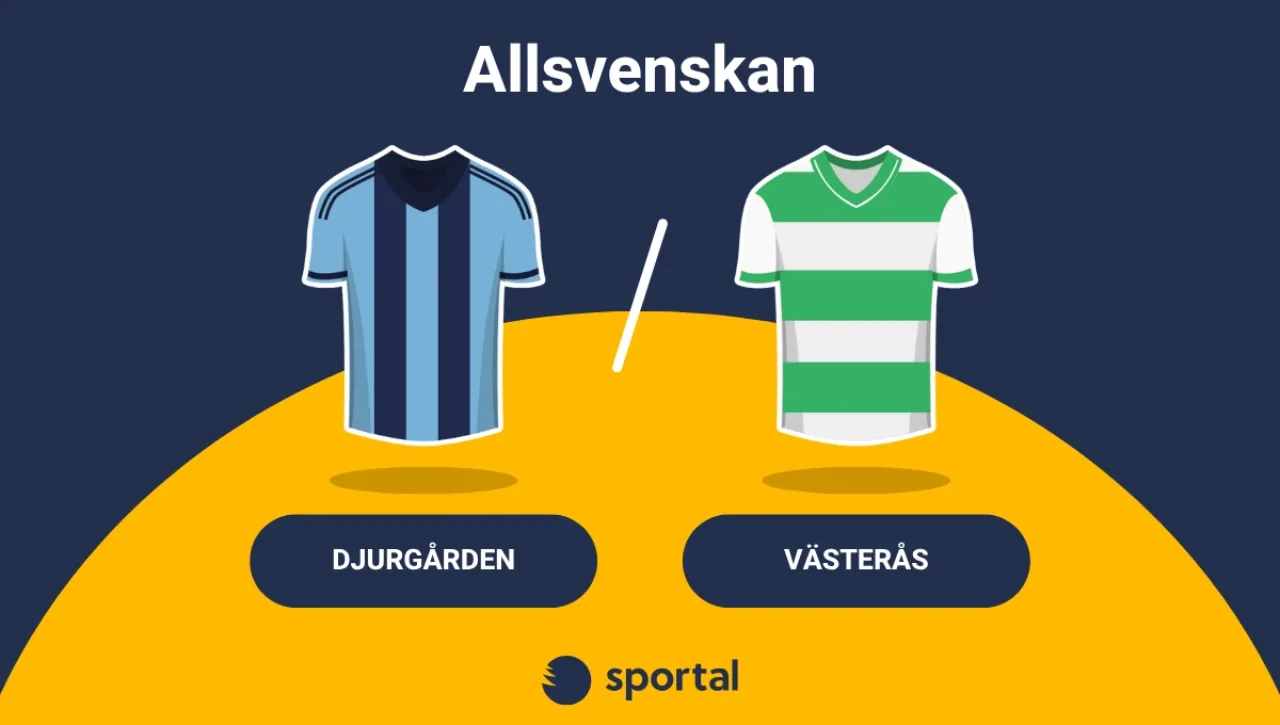 Djurgården - Västerås Allsvenskan matchtröjor.