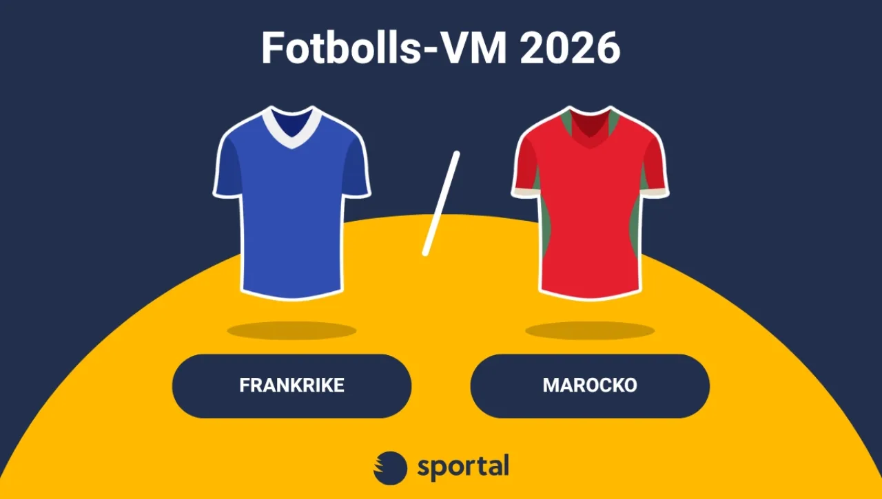 Frankrike - Marocko matchtröja fotbolls-VM.