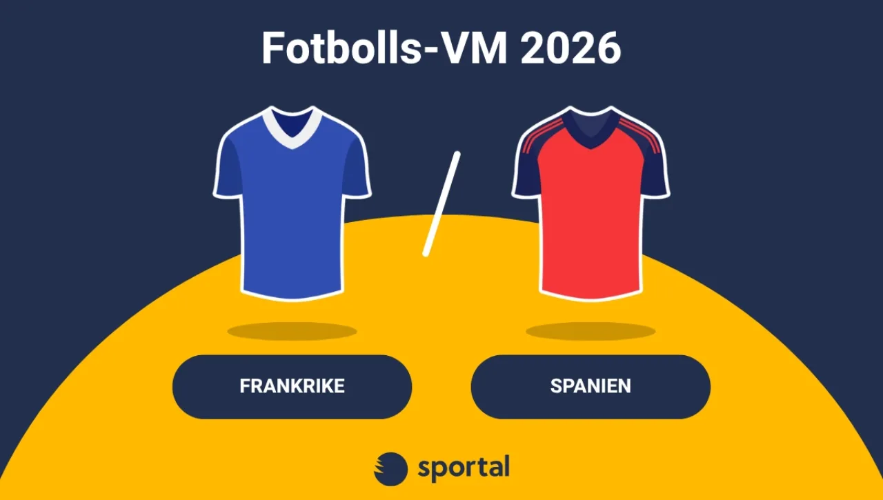 Frankrike - Spanien matchtröja fotbolls-VM.