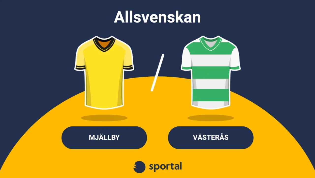 Mjällby - Västerås matchtröja allsvenskan.