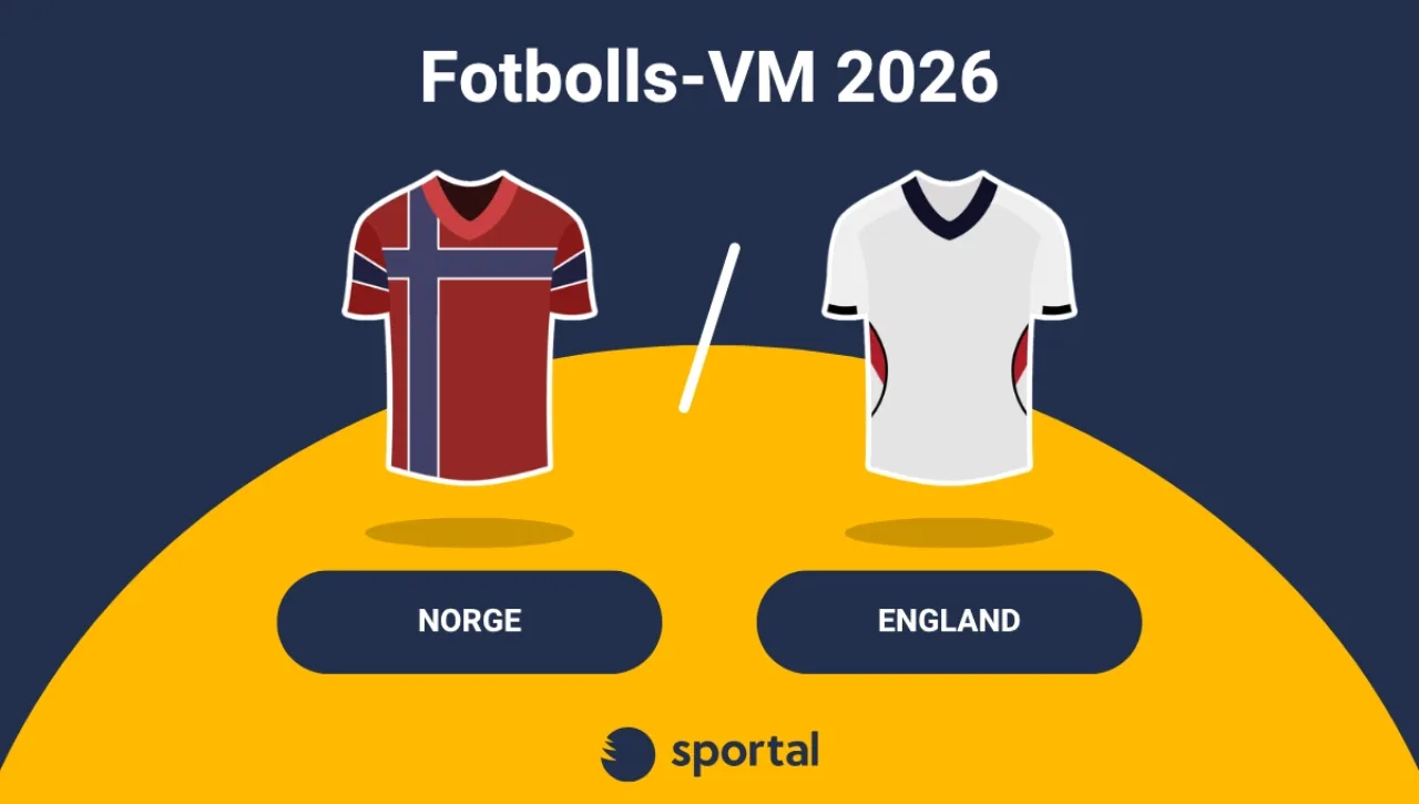 Norge - England matchtröja fotbolls-VM.