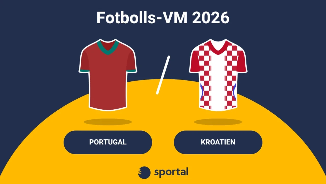 Portugal - Kroatien matchtröja fotbolls-VM.