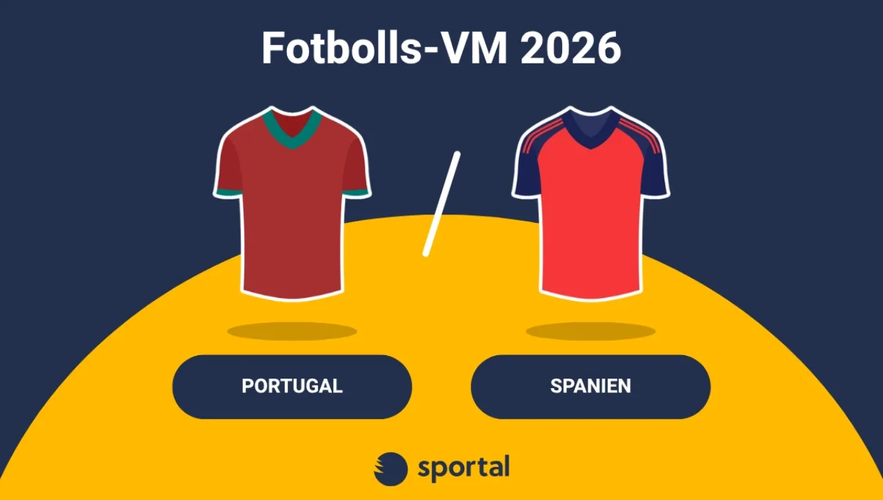 Portugal - Spanien matchtröja fotbolls-VM.