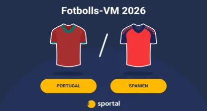 Portugal - Spanien matchtröja fotbolls-VM.