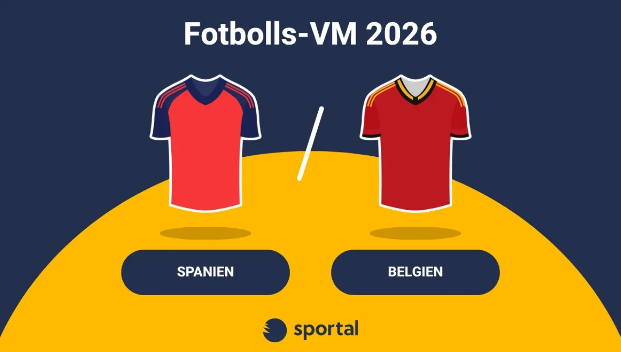 Spanien - Belgien matchtröja fotbolls-VM.