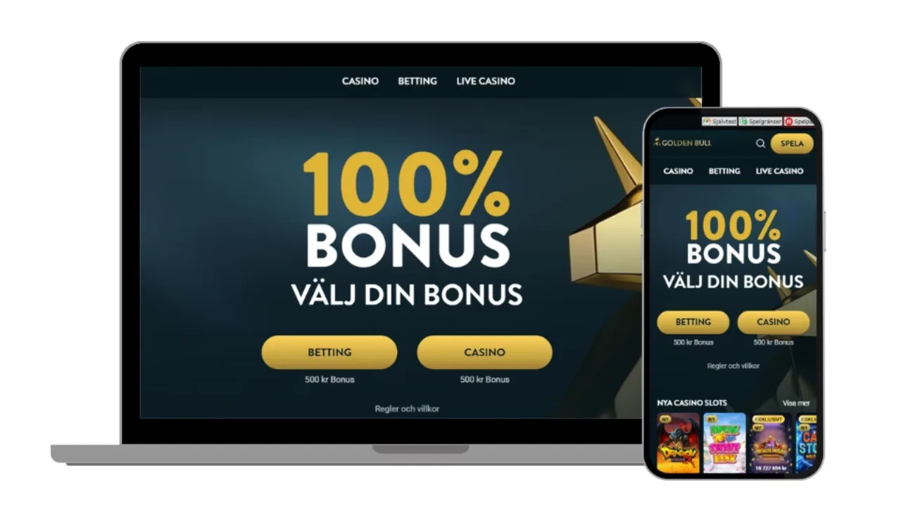 Golden Bull Casino på dator och mobil