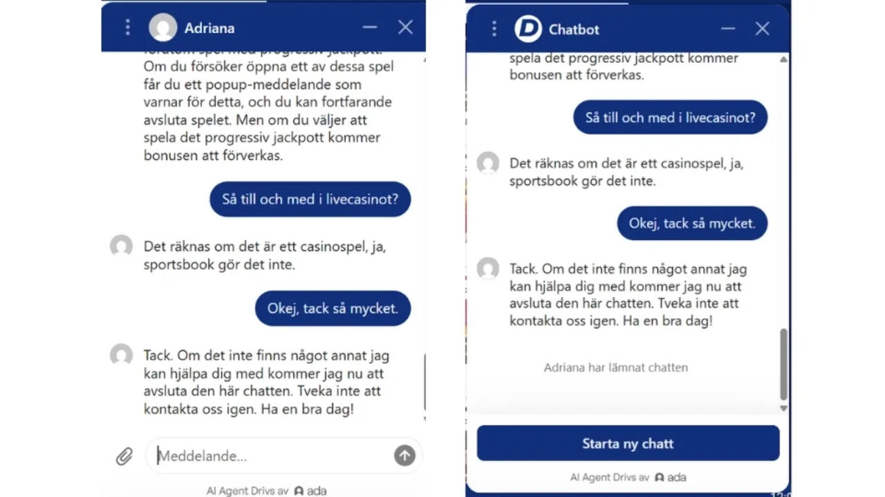 Dbets livechatt och kundtjänst