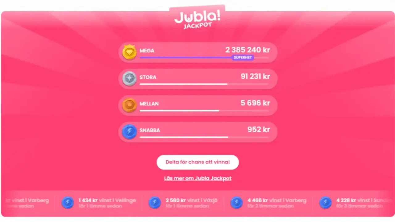 Jubla casino jackpot