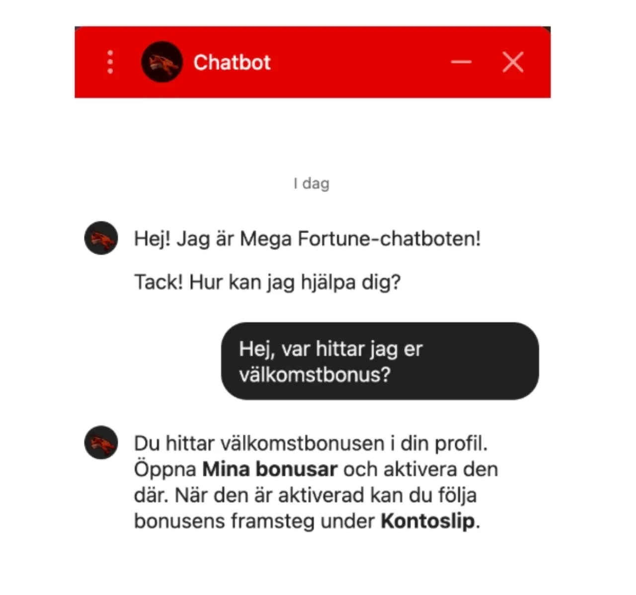 Mega Fortune Casino livechatt.