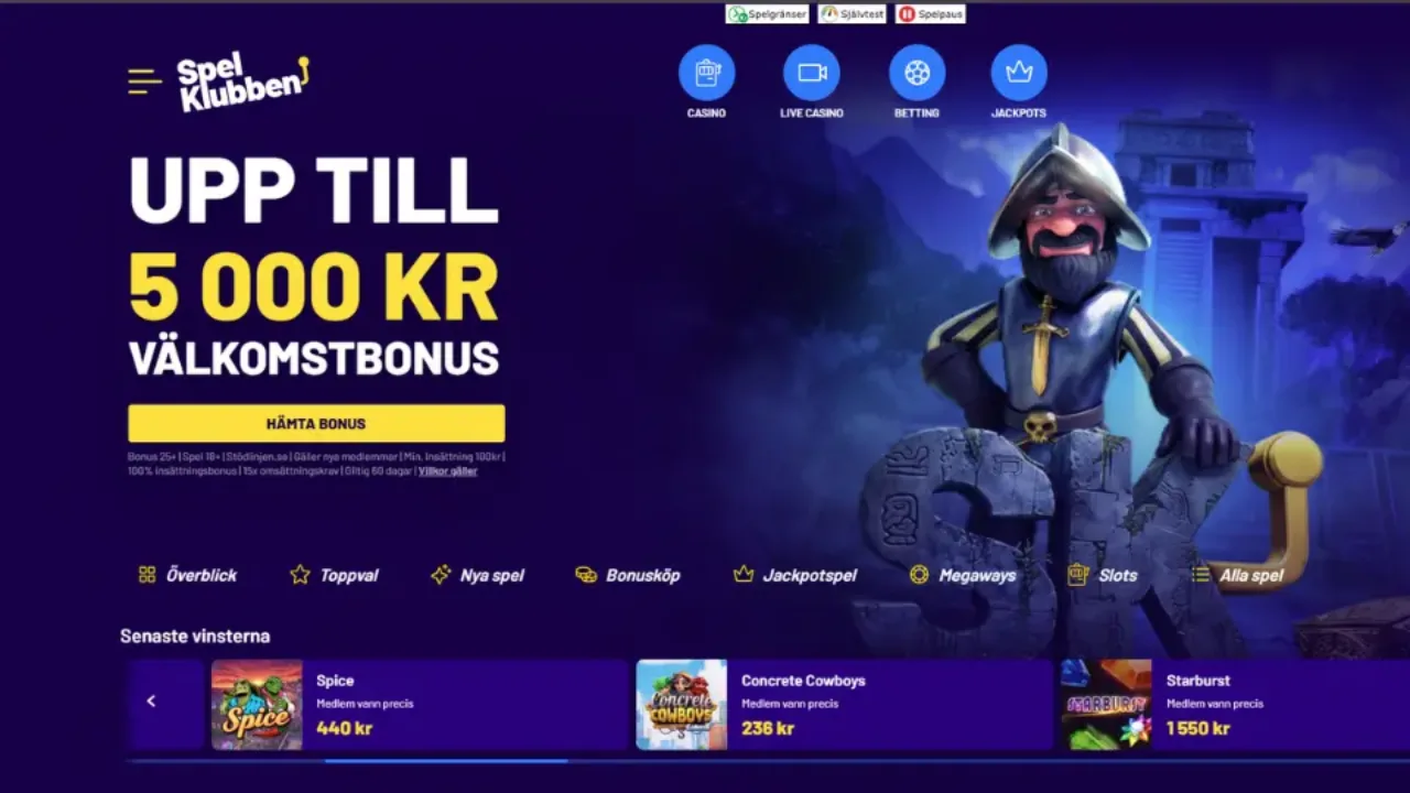 Spelklubben casino bonus