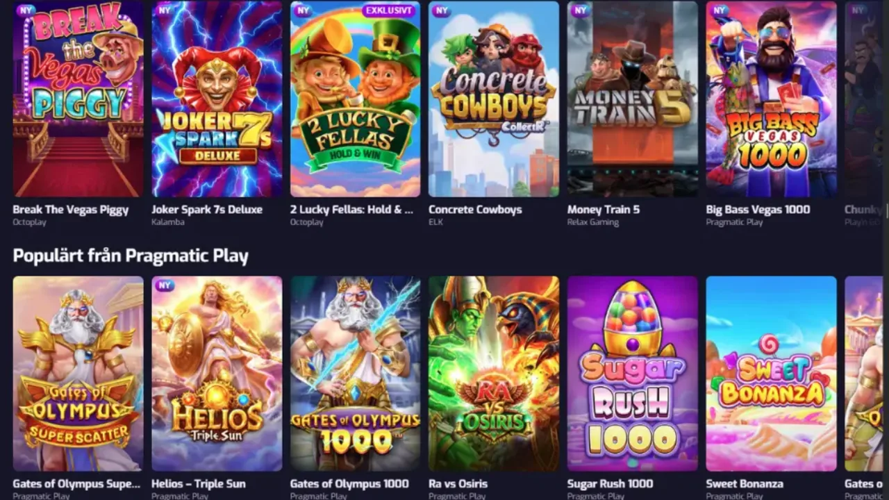 X3000 spelutbud slots