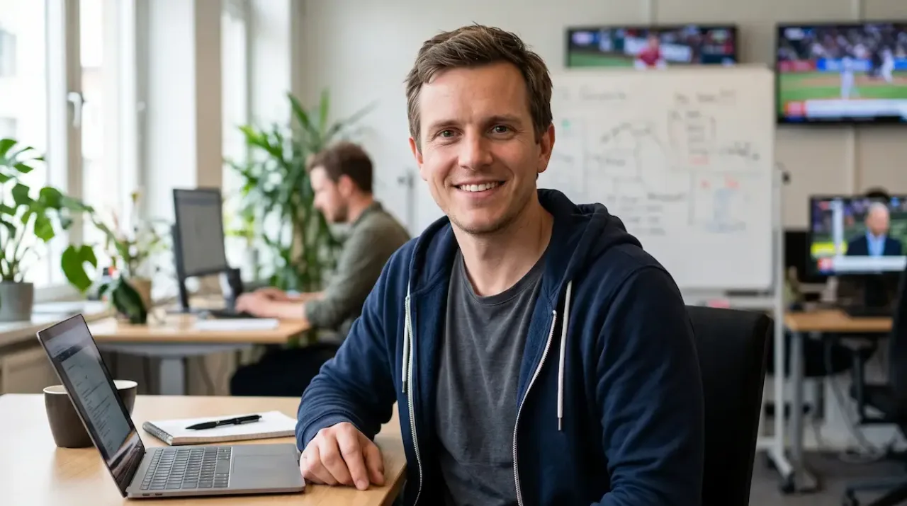 Hampus Johansson, skribent på Sportal.se arbetsmiljö